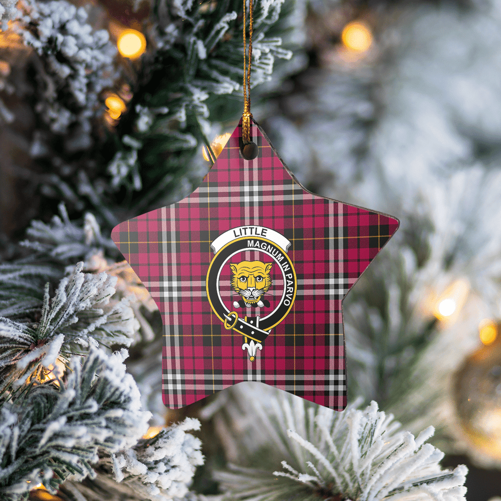 Clan Little Tartan Crest Star Ceramic Ornament XO22 Little Tartan Tartan Christmas   