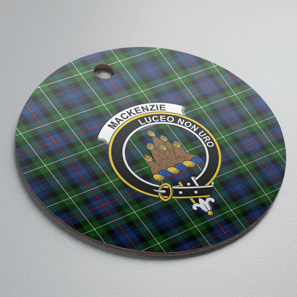 Clan MacKenzie Modern Tartan Crest Round Ceramic Ornament TK30 MacKenzie Modern Tartan Tartan Christmas   