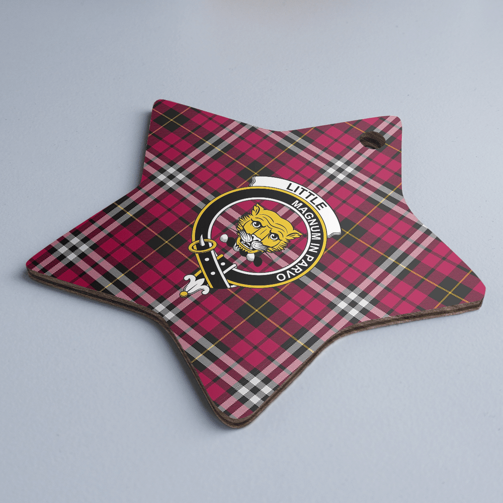 Clan Little Tartan Crest Star Ceramic Ornament XO22 Little Tartan Tartan Christmas   