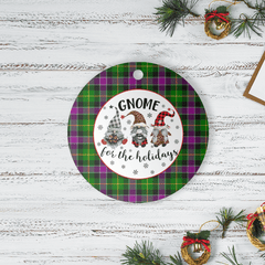 Clan Selkirk Tartan Tartan Crest Gnome Round Ceramic Ornament BQ39 Selkirk Tartan Tartan Christmas   
