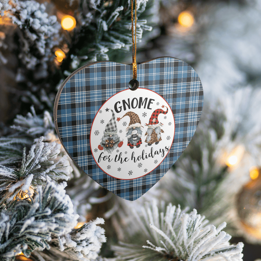 Clan Clark Ancient Tartan Tartan Crest Gnome Heart Ceramic Ornament JI93 Clark Ancient Tartan Tartan Christmas   