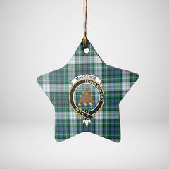 Clan MacKenzie Dress Ancient Tartan Crest Star Ceramic Ornament OT98 MacKenzie Dress Ancient Tartan Tartan Christmas   