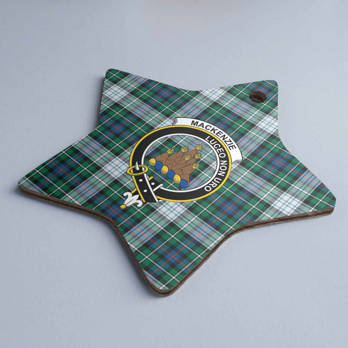 Clan MacKenzie Dress Ancient Tartan Crest Star Ceramic Ornament OT98 MacKenzie Dress Ancient Tartan Tartan Christmas   