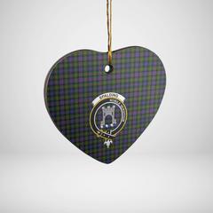 Clan Spalding Murray of Atholl Modern Tartan Crest Heart Ceramic Ornament HF49 Spalding Murray of Atholl Modern Tartan Tartan Christmas   
