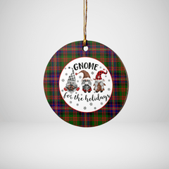 Clan Cochrane Modern Tartan Tartan Crest Gnome Round Ceramic Ornament PX40 Cochrane Modern Tartan Tartan Christmas   