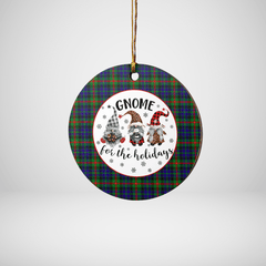 Clan Gunn Tartan Tartan Crest Gnome Round Ceramic Ornament TK24 Gunn Tartan Tartan Christmas   