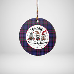 Clan Pride of Scotland Tartan Tartan Crest Gnome Round Ceramic Ornament HQ25 Pride of Scotland Tartan Tartan Christmas   