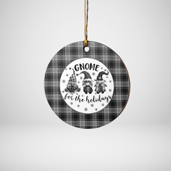 Clan Glen Tartan Tartan Crest Gnome Round Ceramic Ornament CR64 Glen Tartan Tartan Christmas   