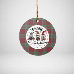 Clan MacGregor Hunting Ancient Tartan Tartan Crest Gnome Round Ceramic Ornament EK60 MacGregor Hunting Ancient Tartan Tartan Christmas   
