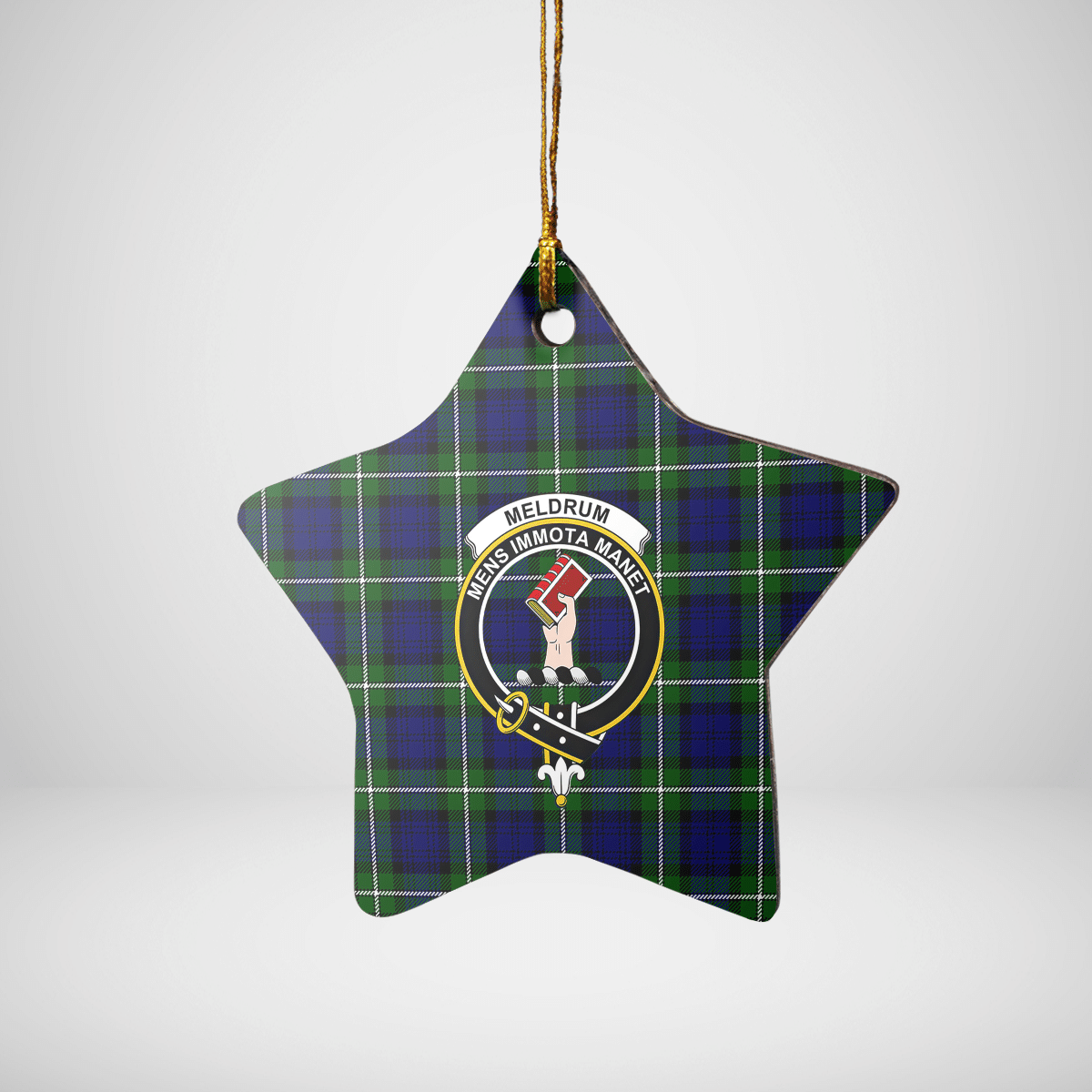 Clan Meldrum Forbes Tartan Crest Star Ceramic Ornament JT90 Meldrum Forbes Tartan Tartan Christmas   