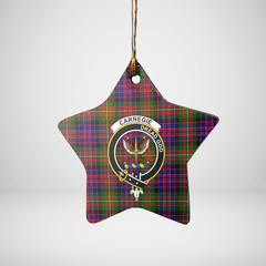 Clan Carnegie Modern Tartan Crest Star Ceramic Ornament MB35 Carnegie Modern Tartan Tartan Christmas   