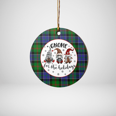 Clan Paterson Tartan Tartan Crest Gnome Round Ceramic Ornament OZ54 Paterson Tartan Tartan Christmas   