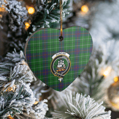 Clan Duncan Modern Tartan Crest Heart Ceramic Ornament LX51 Duncan Modern Tartan Tartan Christmas   