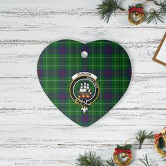 Clan Duncan Modern Tartan Crest Heart Ceramic Ornament LX51 Duncan Modern Tartan Tartan Christmas   
