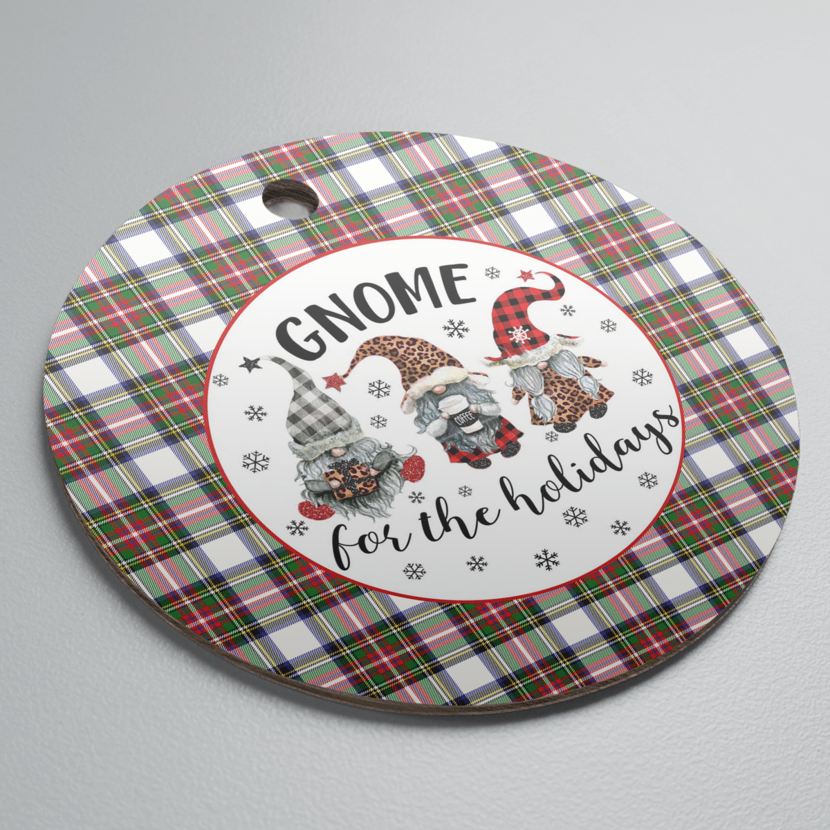 Clan Stewart Dress Modern Tartan Tartan Crest Gnome Round Ceramic Ornament KX99 Stewart Dress Modern Tartan Tartan Christmas   