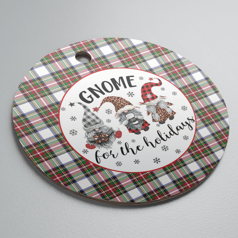 Clan Stewart Dress Modern Tartan Tartan Crest Gnome Round Ceramic Ornament KX99 Stewart Dress Modern Tartan Tartan Christmas   