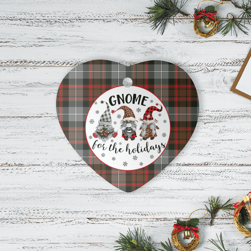 Clan MacRae Hunting Weathered Tartan Tartan Crest Gnome Heart Ceramic Ornament VA78 MacRae Hunting Weathered Tartan Tartan Christmas   