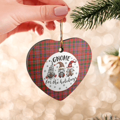 Clan MacAlister Modern Tartan Tartan Crest Gnome Heart Ceramic Ornament GZ16 MacAlister Modern Tartan Tartan Christmas   