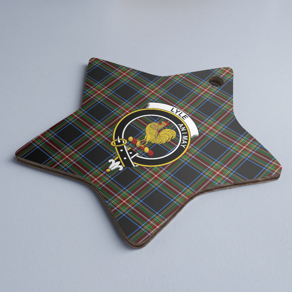 Clan Lyle Tartan Crest Star Ceramic Ornament WS86 Lyle Tartan Tartan Christmas   