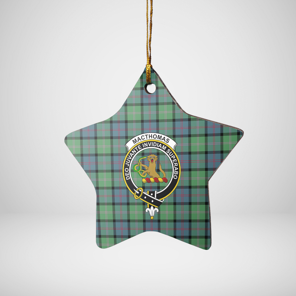 Clan MacThomas Ancient Tartan Crest Star Ceramic Ornament JQ26 MacThomas Ancient Tartan Tartan Christmas   