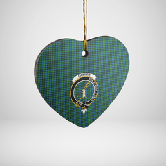 Clan Lammie Tartan Crest Heart Ceramic Ornament VL32 Lammie Tartan Tartan Christmas   