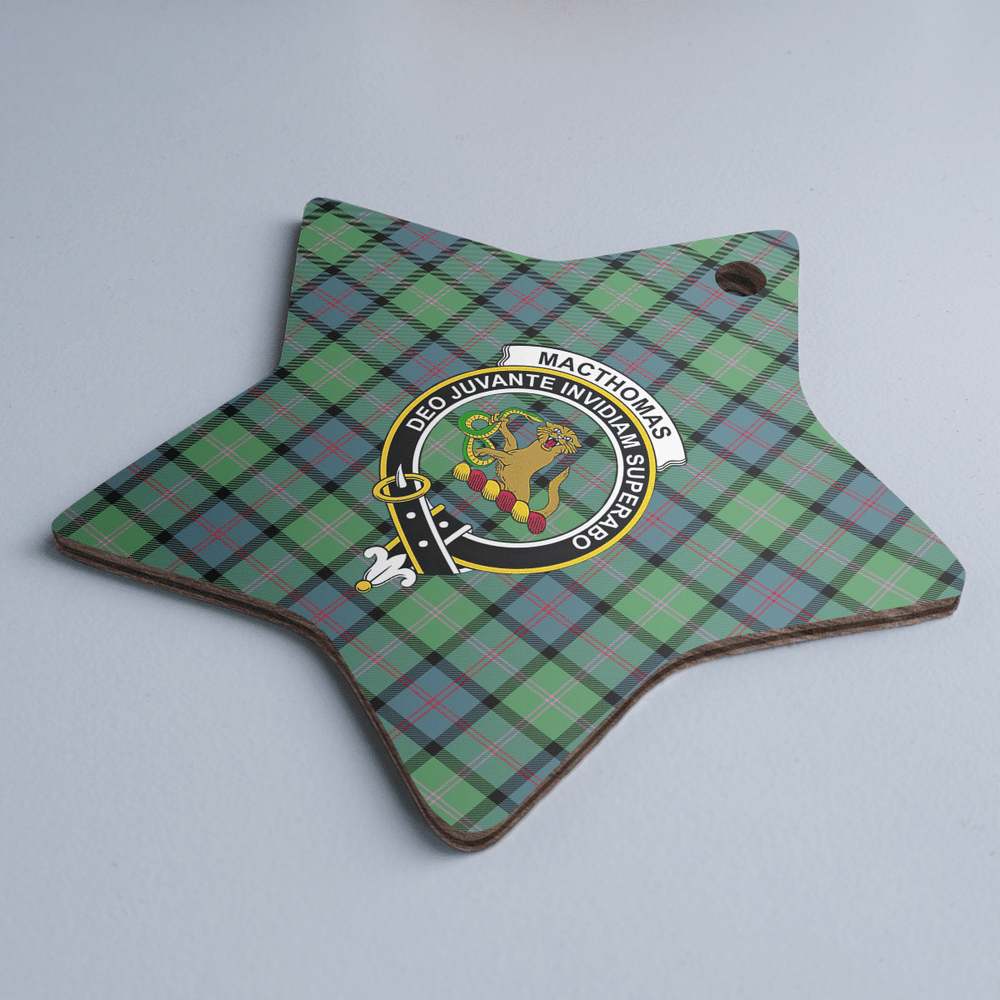 Clan MacThomas Ancient Tartan Crest Star Ceramic Ornament JQ26 MacThomas Ancient Tartan Tartan Christmas   