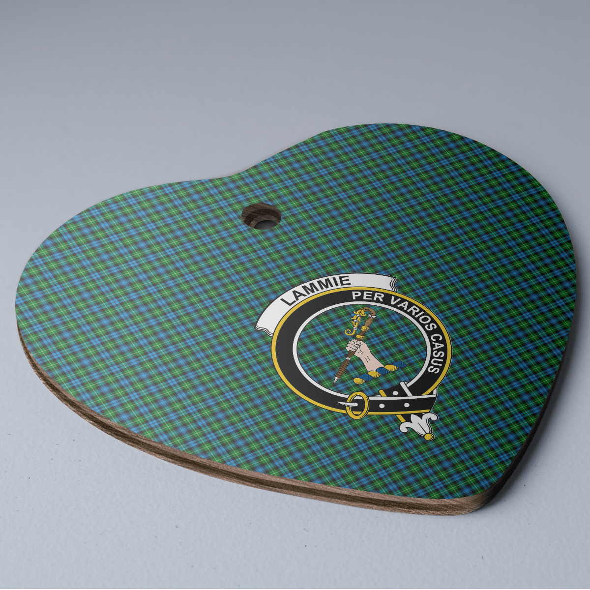 Clan Lammie Tartan Crest Heart Ceramic Ornament VL32 Lammie Tartan Tartan Christmas   