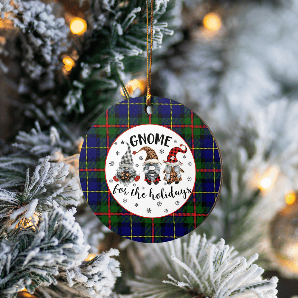 Clan MacLeod of Harris Modern Tartan Tartan Crest Gnome Round Ceramic Ornament CC37 MacLeod of Harris Modern Tartan Tartan Christmas   