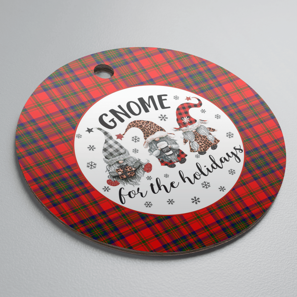 Clan Matheson Modern Tartan Tartan Crest Gnome Round Ceramic Ornament SV41 Matheson Modern Tartan Tartan Christmas   