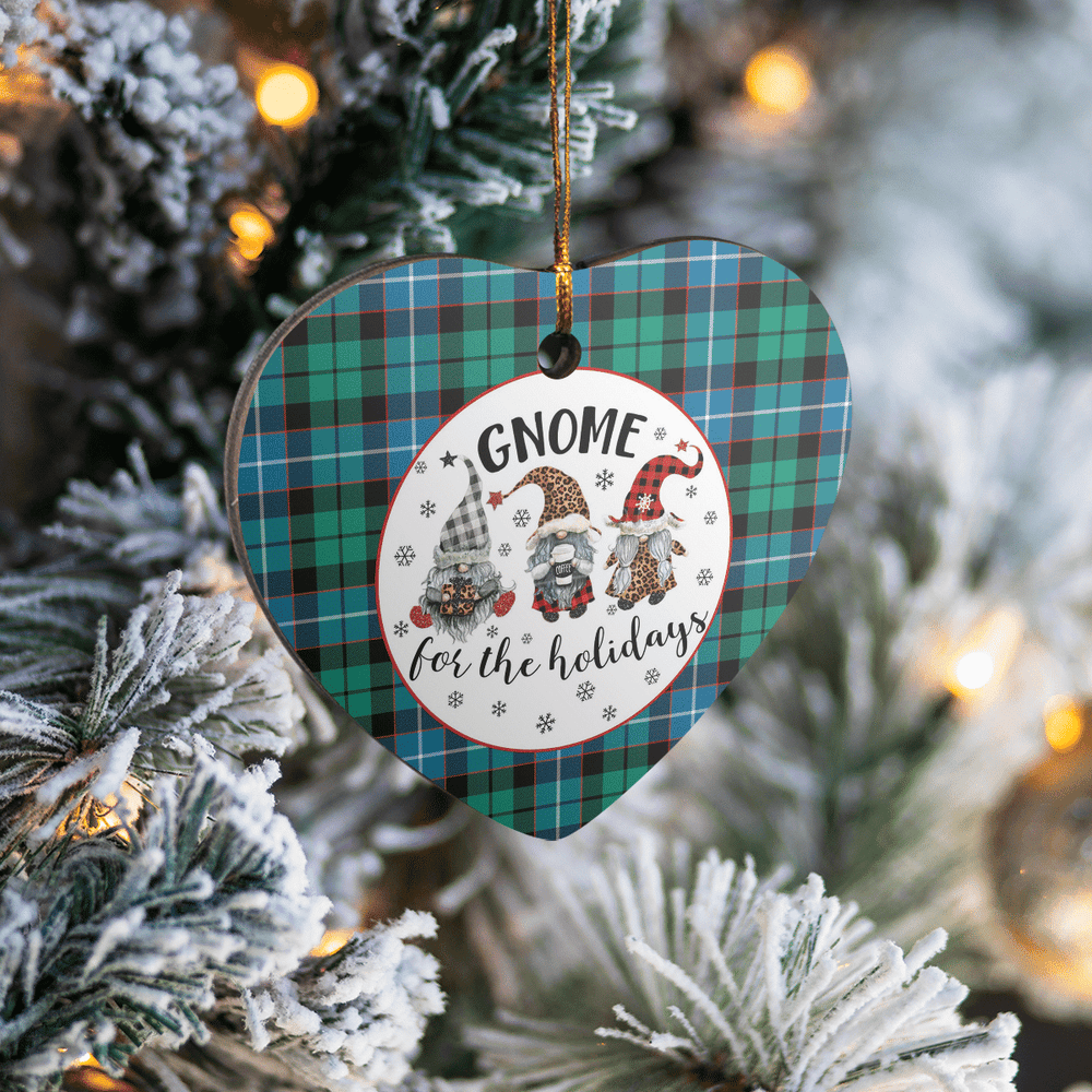 Clan Galbraith Ancient Tartan Tartan Crest Gnome Heart Ceramic Ornament KL94 Galbraith Ancient Tartan Tartan Christmas   
