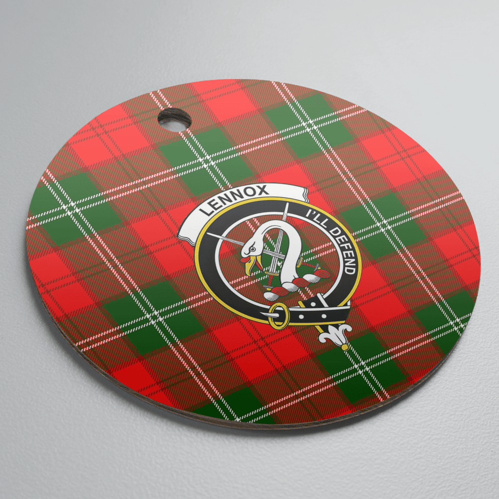 Clan Lennox Modern Tartan Crest Round Ceramic Ornament ZW31 Lennox Modern Tartan Tartan Christmas   
