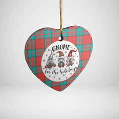 Clan Dunbar Ancient Tartan Tartan Crest Gnome Heart Ceramic Ornament PS52 Dunbar Ancient Tartan Tartan Christmas   