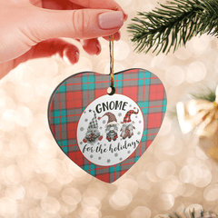 Clan Dunbar Ancient Tartan Tartan Crest Gnome Heart Ceramic Ornament PS52 Dunbar Ancient Tartan Tartan Christmas   