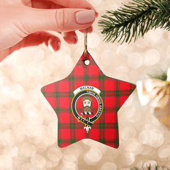 Clan MacNab Modern Tartan Crest Star Ceramic Ornament ZZ35 MacNab Modern Tartan Tartan Christmas   