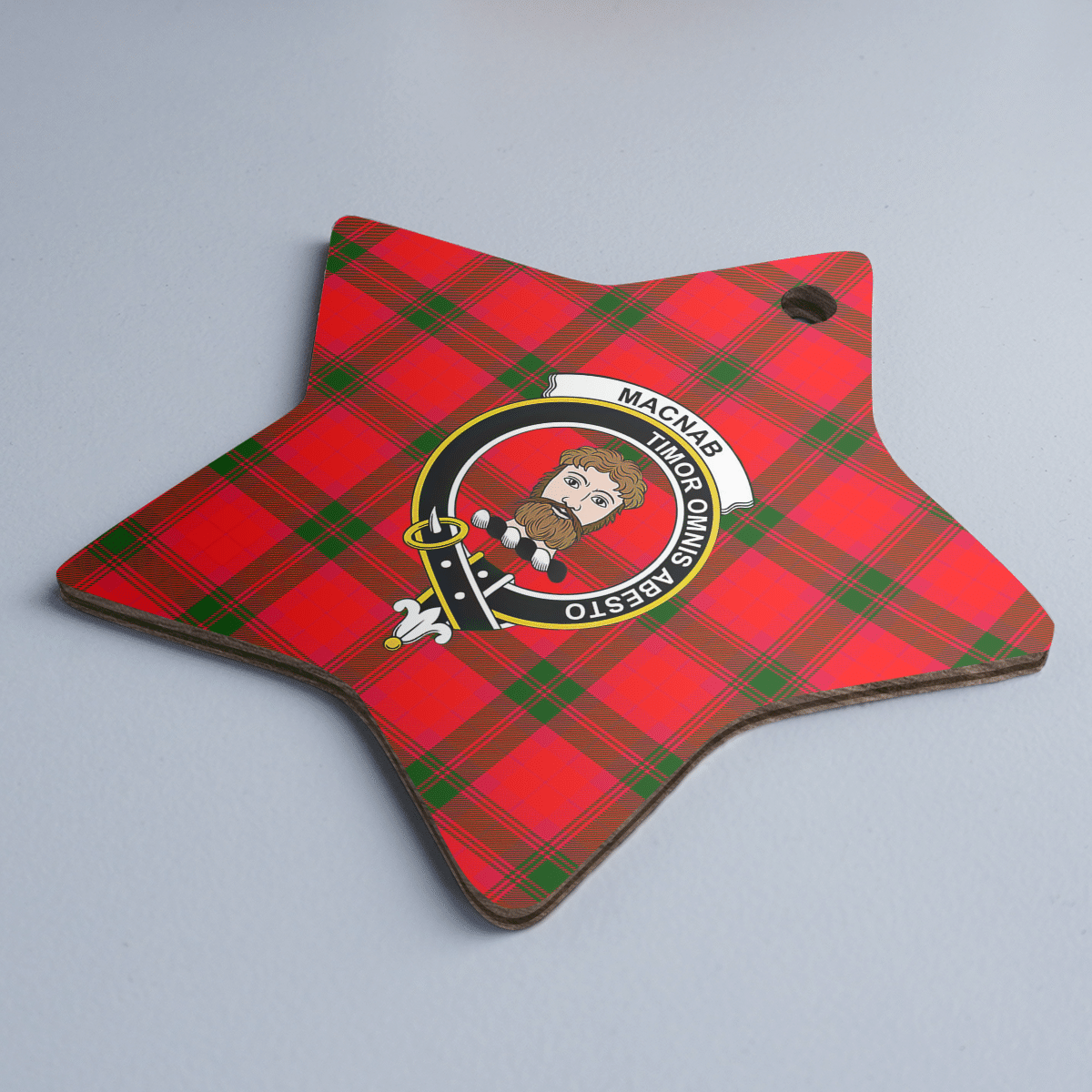 Clan MacNab Modern Tartan Crest Star Ceramic Ornament ZZ35 MacNab Modern Tartan Tartan Christmas   