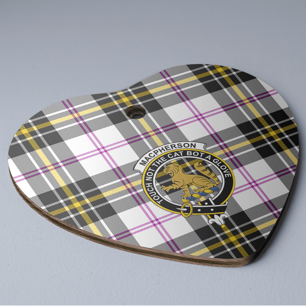 Clan MacPherson Dress Modern Tartan Crest Heart Ceramic Ornament JS47 MacPherson Dress Modern Tartan Tartan Christmas   