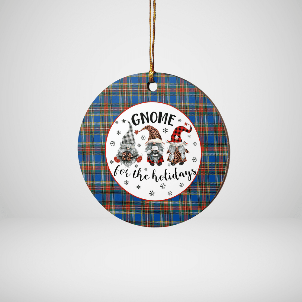 Clan MacBeth Ancient Tartan Tartan Crest Gnome Round Ceramic Ornament DD73 MacBeth Ancient Tartan Tartan Christmas   