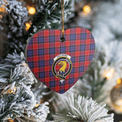 Clan Haldane 1 Tartan Crest Heart Ceramic Ornament OH67 Haldane 1 Tartan Tartan Christmas   