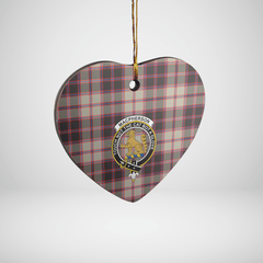 Clan MacPherson Hunting Ancient Tartan Crest Heart Ceramic Ornament LG75 MacPherson Hunting Ancient Tartan Tartan Christmas   