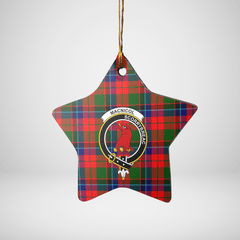 Clan Macnicol Tartan Crest Star Ceramic Ornament CC29 Macnicol Tartan Tartan Christmas   