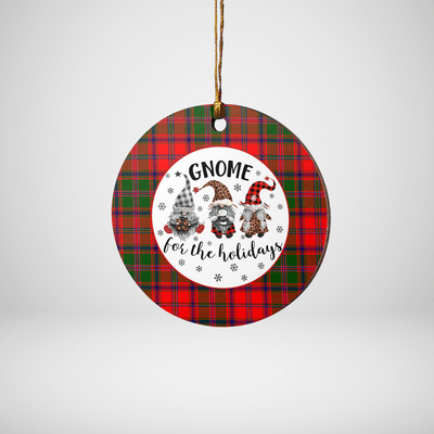 Clan Stewart of Appin Modern Tartan Tartan Crest Gnome Round Ceramic Ornament