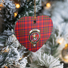 Clan Murray of Tulloch Modern Tartan Crest Heart Ceramic Ornament BM62 Murray of Tulloch Modern Tartan Tartan Christmas   