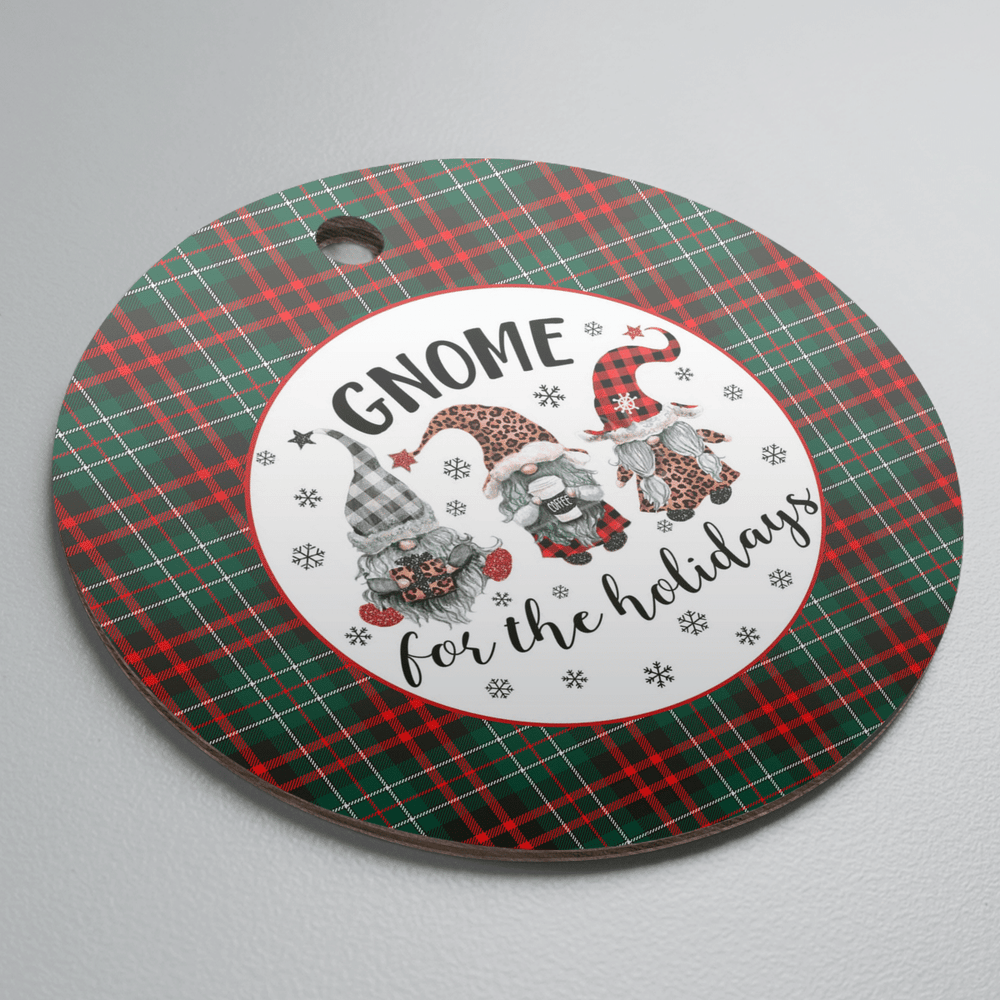 Clan MacDiarmid Modern Tartan Tartan Crest Gnome Round Ceramic Ornament TK91 MacDiarmid Modern Tartan Tartan Christmas   