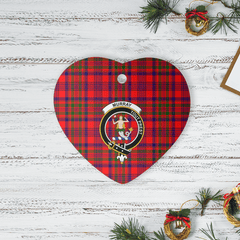 Clan Murray of Tulloch Modern Tartan Crest Heart Ceramic Ornament BM62 Murray of Tulloch Modern Tartan Tartan Christmas   