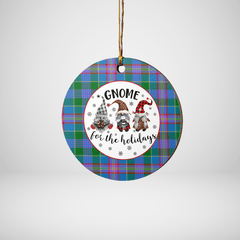 Clan Ralston Tartan Tartan Crest Gnome Round Ceramic Ornament VV82 Ralston Tartan Tartan Christmas   