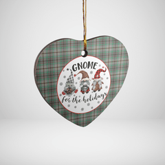 Clan Craig Tartan Tartan Crest Gnome Heart Ceramic Ornament PB21 Craig Tartan Tartan Christmas   