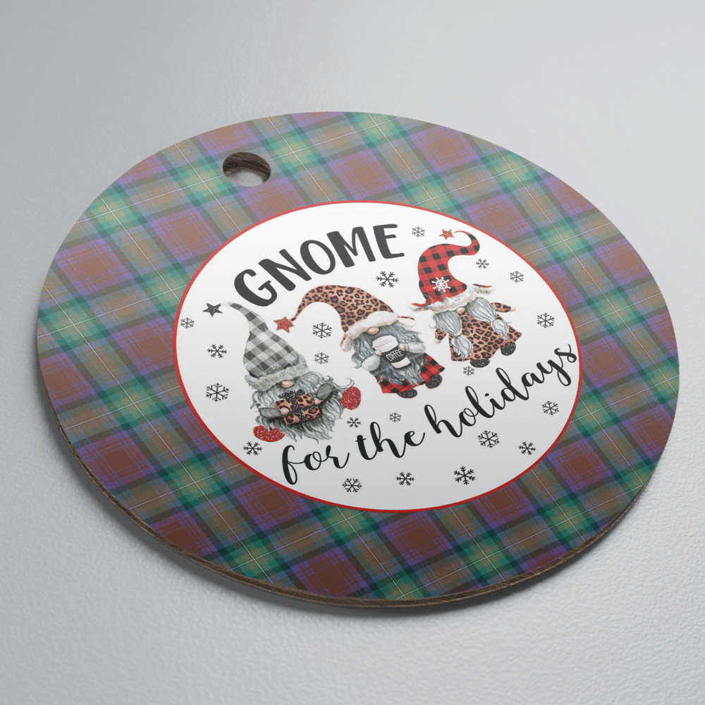 Clan Isle of Skye Tartan Tartan Crest Gnome Round Ceramic Ornament EA95 Isle of Skye Tartan Tartan Christmas   