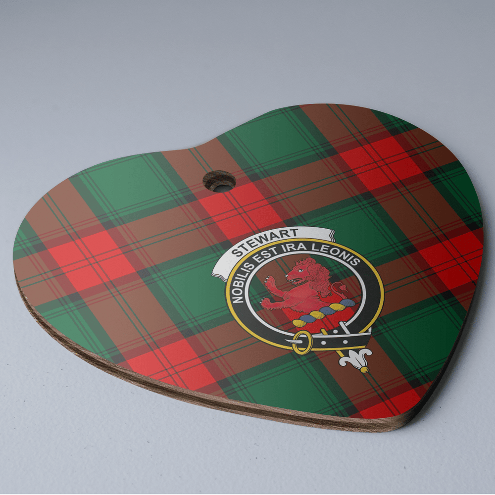 Clan Stewart Atholl Modern Tartan Crest Heart Ceramic Ornament AL94 Stewart Atholl Modern Tartan Tartan Christmas   