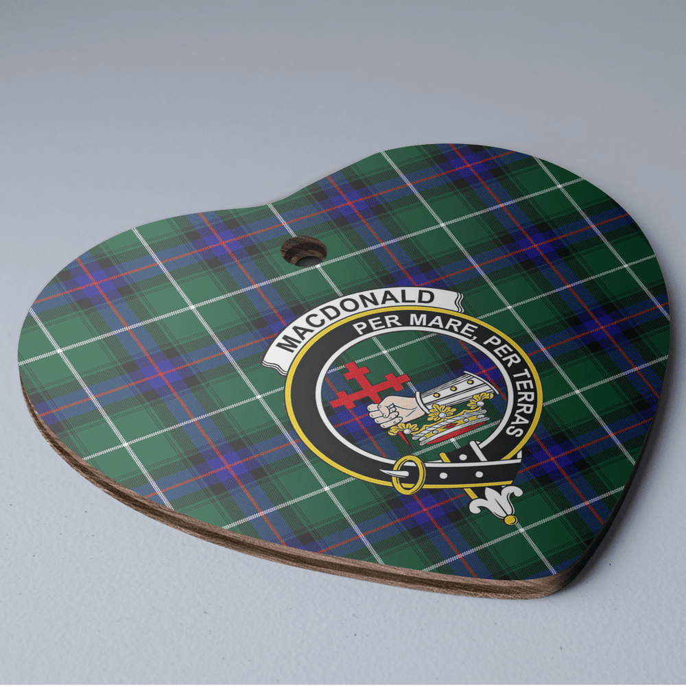 Clan MacDonald of the Isles Hunting Modern Tartan Crest Heart Ceramic Ornament MR60 MacDonald of the Isles Hunting Modern Tartan Tartan Christmas   