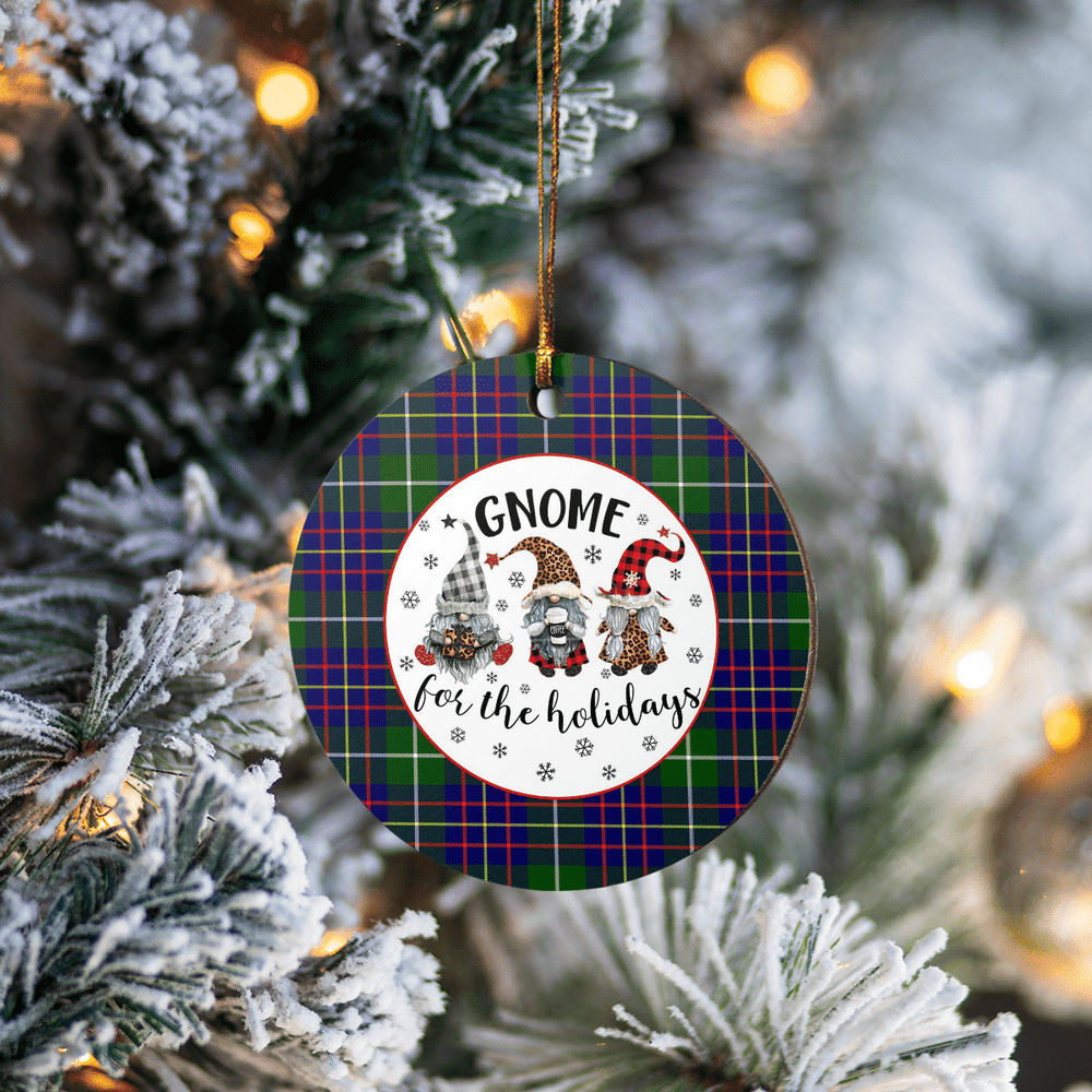 Clan Inglis Modern Tartan Tartan Crest Gnome Round Ceramic Ornament NP86 Inglis Modern Tartan Tartan Christmas   